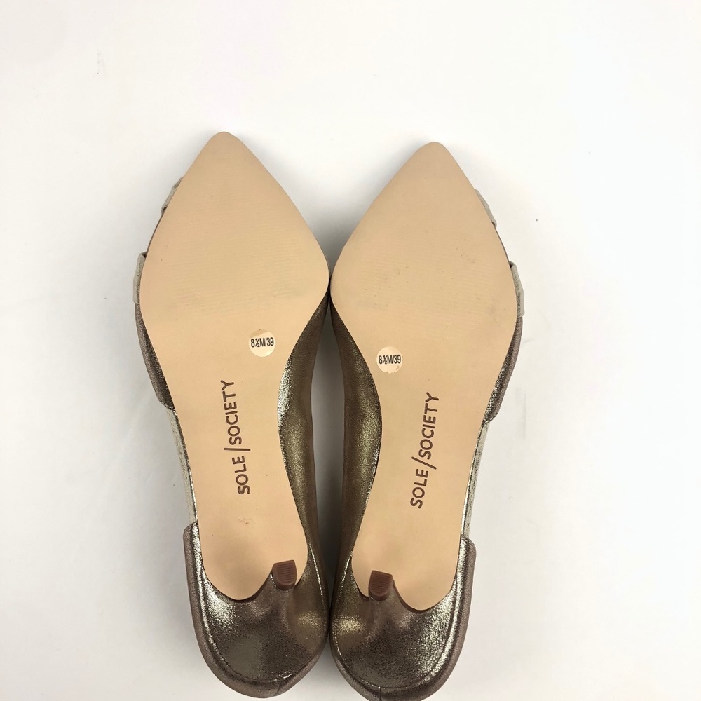 Sole Society Women's WMNS Gold Heels New With Box - Picture 5 of 6